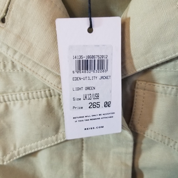 REISS Eden belted utility jacket new - Picture 9 of 15